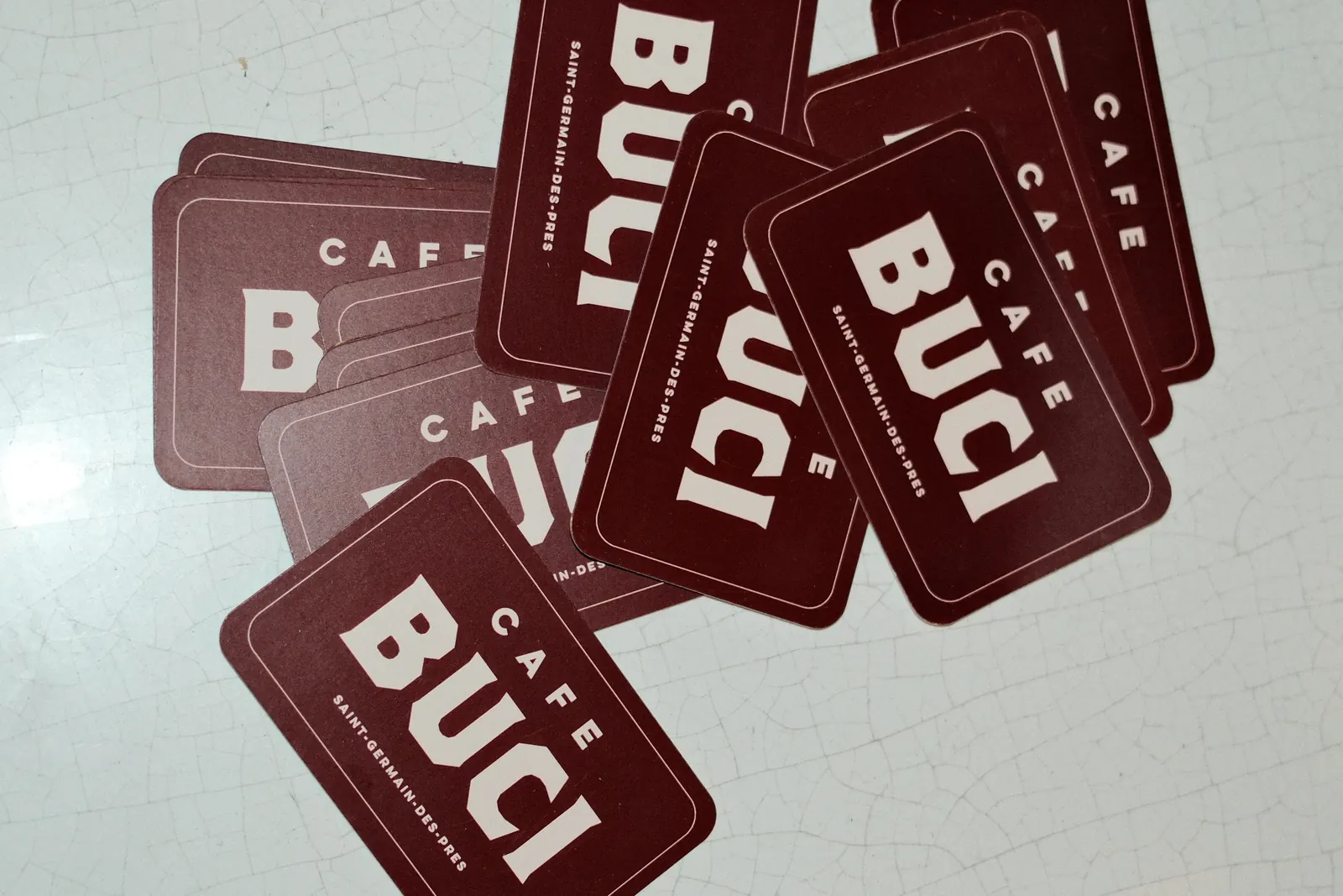 Les cartes de visite Café Buci